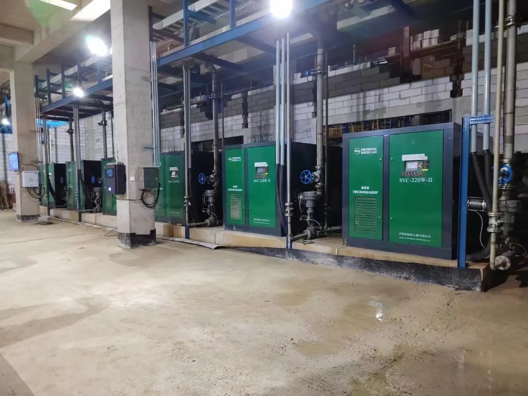 薩震節(jié)能空壓機一級能效空壓機站房客戶案例